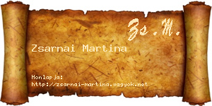 Zsarnai Martina névjegykártya